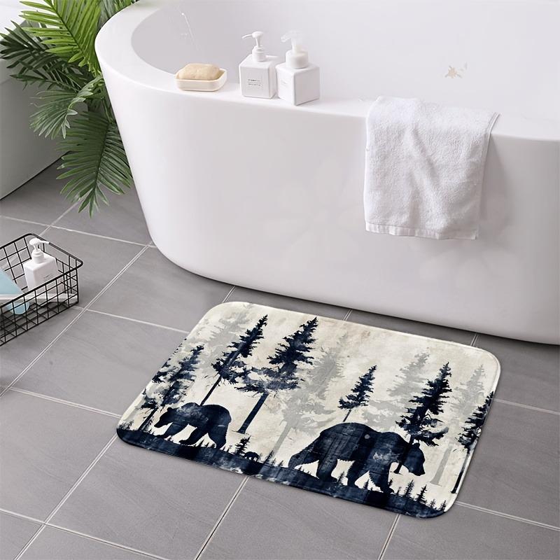 1PC Bear Pattern Kitchen Rugs Non-Slip Home Door Mats Pop design Bathroom Rug Bath Mat Carpet for Home Sink Laundry Decor