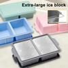 Square Ice Cube Tray with Lid 2-Cavity Food-Grade Silicone Easy-Release Mold for Whiskey Cocktails Leak-Proof Stackable Ice Cube Maker