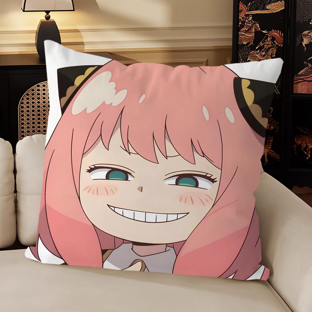 Klasyczna okładka Anime Sofa Salon Sypialnia Zagłówek Oparcie Poduszka Kwadratowa Poduszka Czas Drzemki S-Spy X F-Family-Anya Poduszka Cas