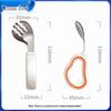 Infant Training Silicone Spoon & Fork Set - Stainless Steel, Short Handle, Bent Head for Learning To Eat