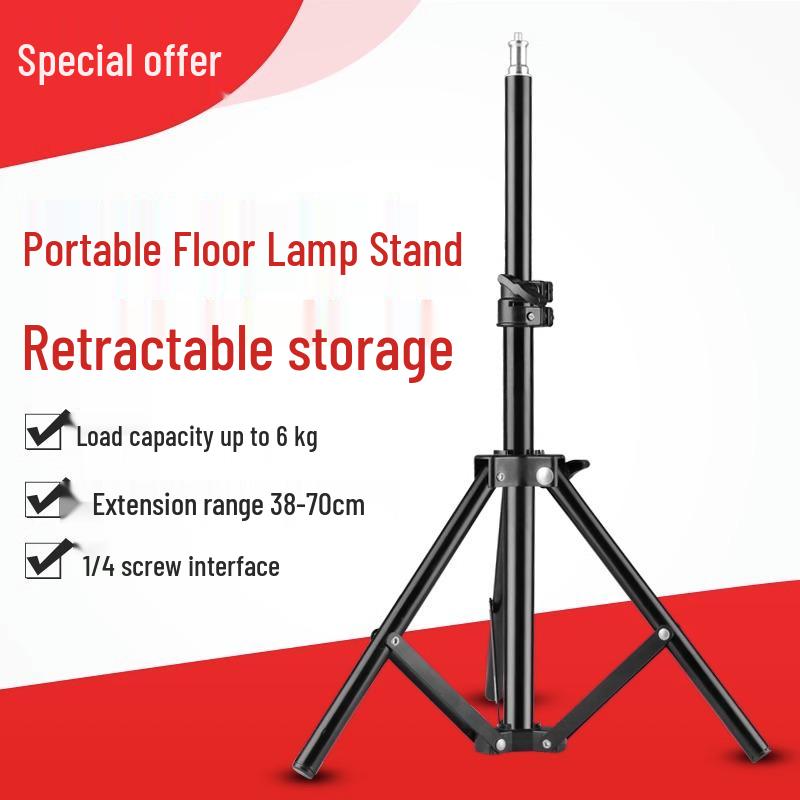 

Heavy-Duty Folding Floor Light Stand with Wheels for Photography Studio Backgrounds.