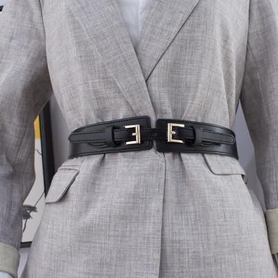 Fashion Belts For Women Pu Leather Metal Buckle Wide Belt Female Ladies Body Corset Coat Dress Waistband Elastic Cummerbunds