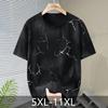 Camiseta de Manga Corta Casual Tie Dye con Estampado Agrietado para Hombre Tallas Grandes (Tallas 5XL-11XL) Top Ligero de Verano