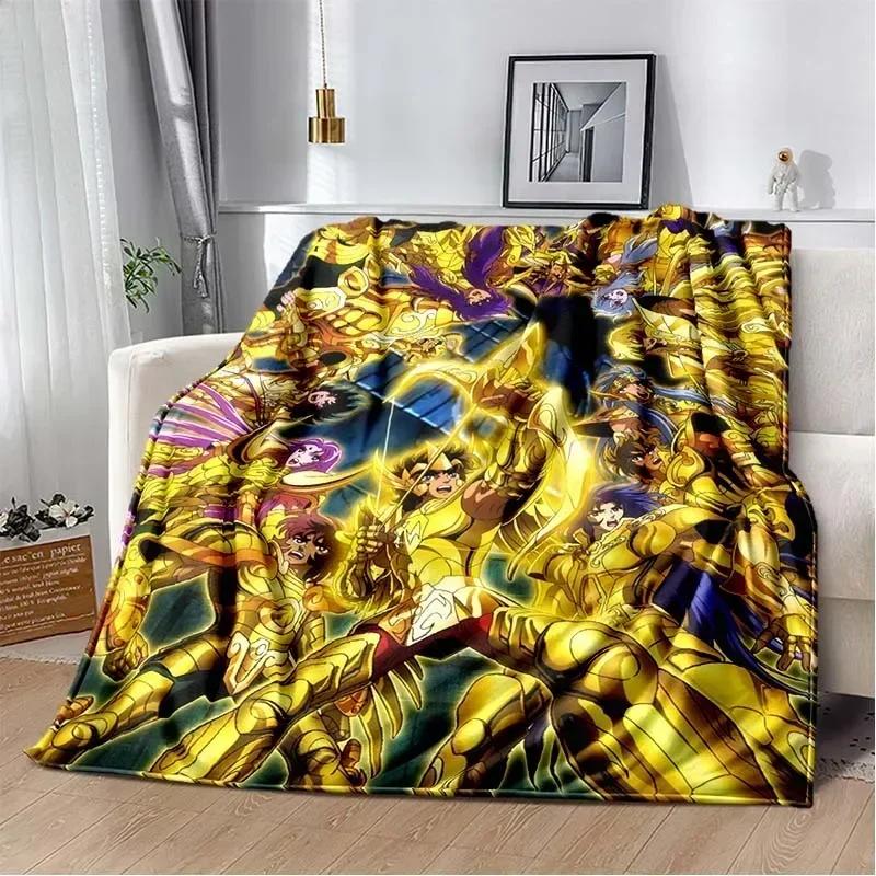 3D Retro Saint Seiya Anime Cartoon Flanelldecke Weich Gemütlich Sofa Bett Reise Decke Kinder Geburtstagsgeschenk