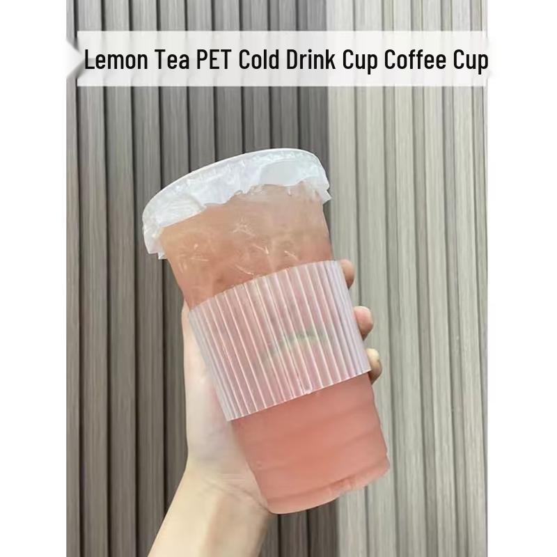Disposable 98mm PET Cold Drink Cups & Lids