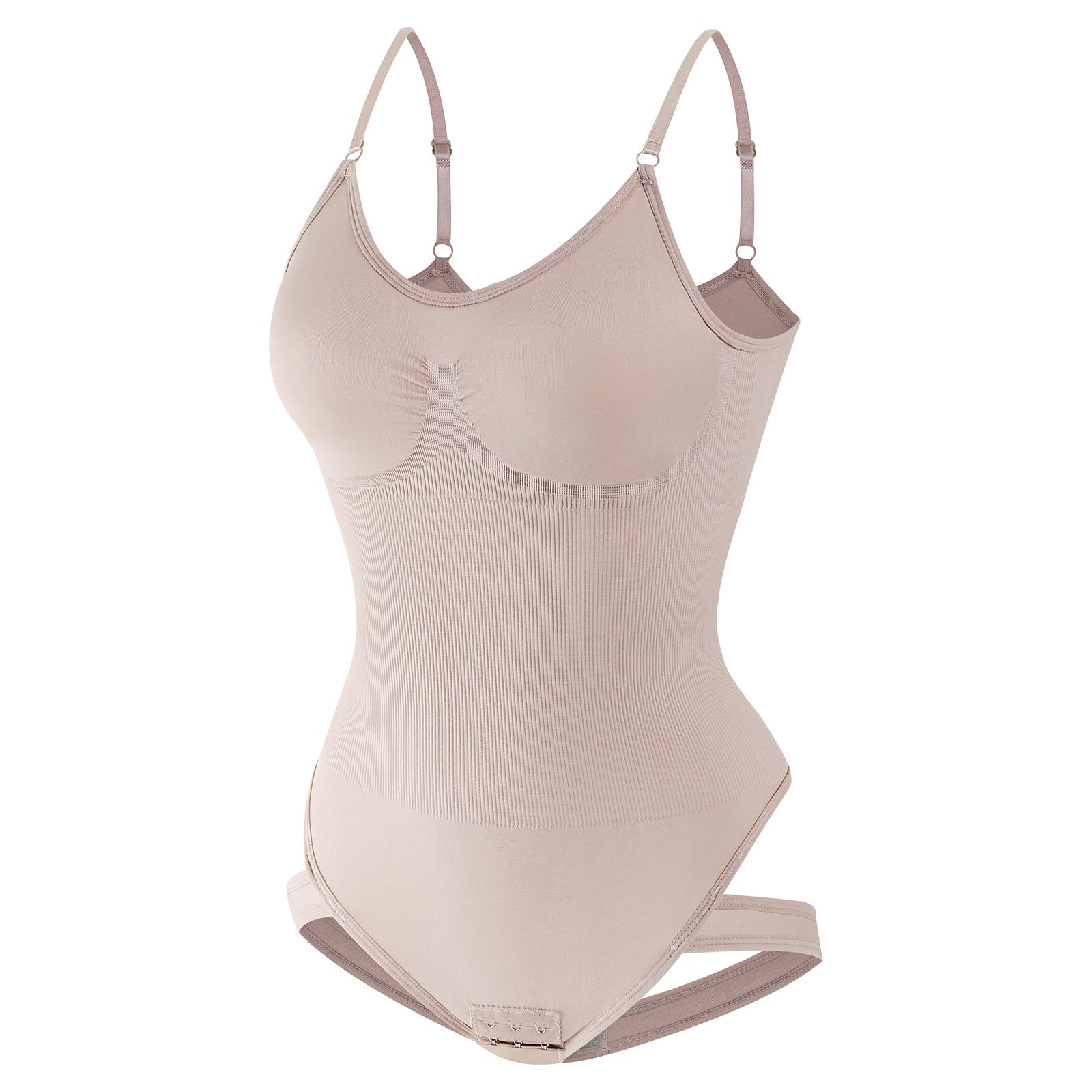 

Женские боди без рукавов на бретельках с жестким поясом Корректирующее белье Майки Трико Топы Выходные комбинезоны Тренер для талии Подтяжка ягодиц Клубная одежда S бежевый