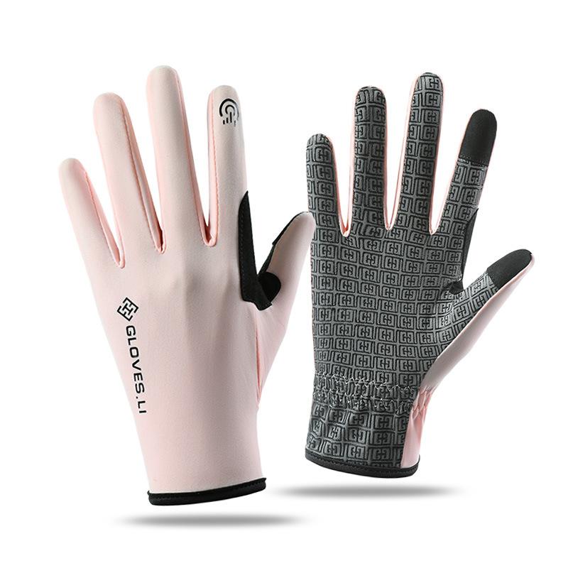 

Cycling gloves outdoor sports fitness mountain bike bicycle men and women breathable palm non-slip touch screen full finger gloves L