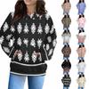 Women's Fashion Daily  Casual V-Neck Long Sleeve Printed Top