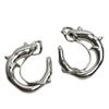 Exaggerated Carp Shaped Earrings Temperament Stud Earrings Round Metal Earrings  Holiday Party