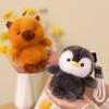 13cm Cartoon Stuffed Animal Penguin Elephant Plushies Soft Toys Kawaii Small Capybara Sloth Doll Bag Decoration for Kids