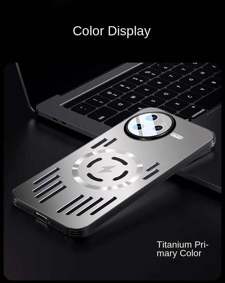 Metal Heat Dissipation Magnetic Shockproof Case For POCO F7 Pro F7 Ultra Magsafe Aluminium Alloy Bumper Hard Cover