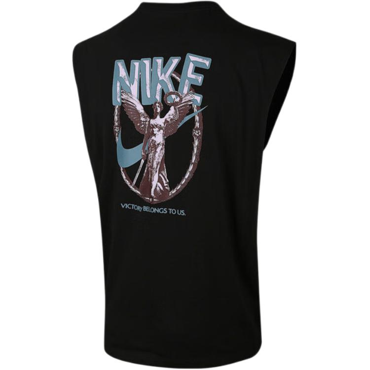 Nike Comfortable Fashion Versatile Soft Sleeveless Tank Top Men Tops Black HJ3691-010