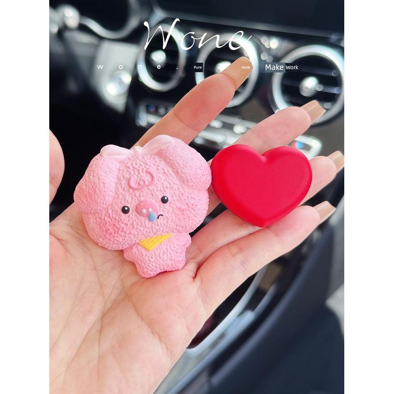 Car Perfume Aromatherapy Cute Fluffy Pink Piggy Air Vent Decoration Fragrance Diffuser Stone Light Fragrance Gift