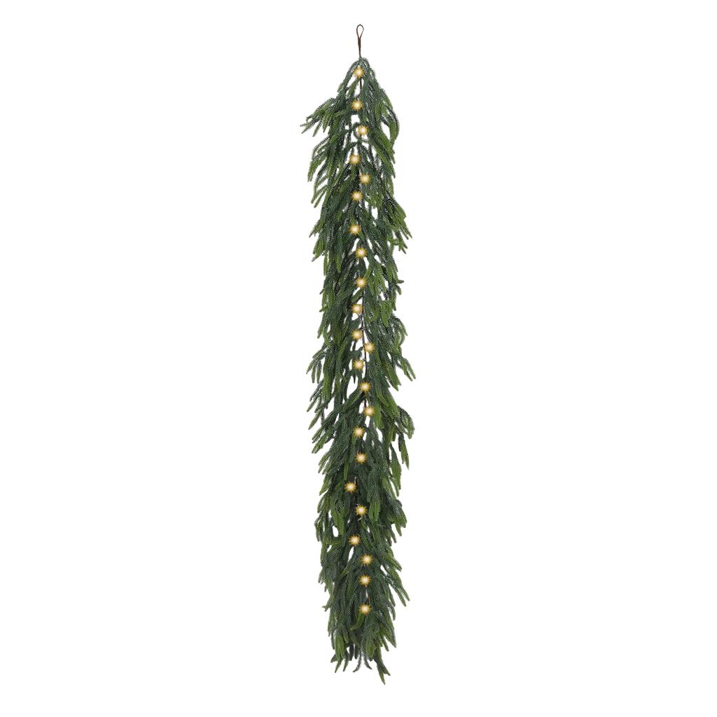 Hanging Christmas Garland with Lights for Holiday Home Wall Decor and Festive Indoor Display