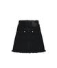 More Than Black Cut Off Denim Skirt