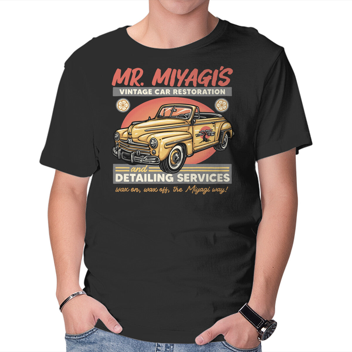 Unisex Crew Neck T-Shirt Miyagi Vehicle Restoration Graphic Short Sleeve Casual Tee XXXL