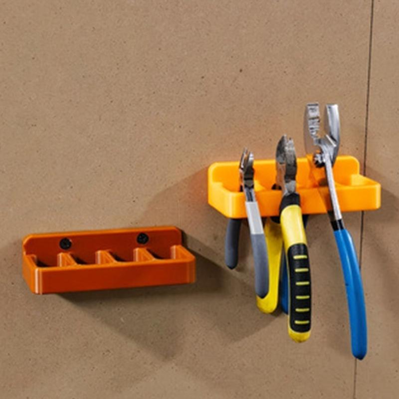 Decorative Multicolor Plastic Mounting Shelf Wall-Mounted Tool Organizer Screwdriver Holder Storage Solution