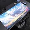 Pink Fox Large Gaming Mousepad XXL Gamer Mouse Pad Office Long Table Accessories Mouse Mat Kawaii Nine-tailed Fox Desk Mat Xxl