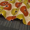 KINOKINO African African African Circular 6 Fabric, Print, Fabric, Circle, Round, (Orange, Yellow, Yards)
