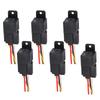 6pcs 12 V-40 A-5 Pin Car Engine Relay With Socket With Wires For Car Truck Motor Interior Accessories