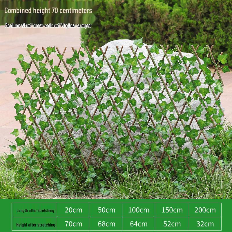 Retractable Wooden Picket Fence for Outdoor Greenery and Balcony Decoration