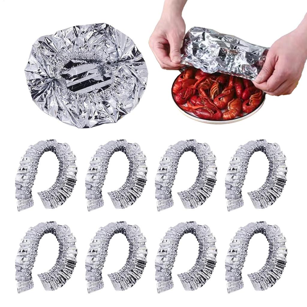 10Pcs Reusable Aluminum Foil Film For Heat Insulation And Heat Preservation Suitable For Oven Takeaway Picnic  foil food covers