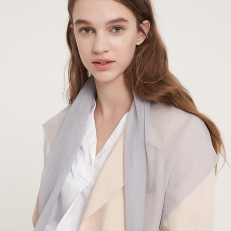 

BB’DE SOLI’DE Solid chiffon silk scarf grey grey