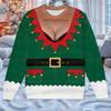 Funny Christmas Santa Sweatshirt Santa Costume Pullover Novelty Holiday Red Snowflake Men's Women's Christmas Party Gift