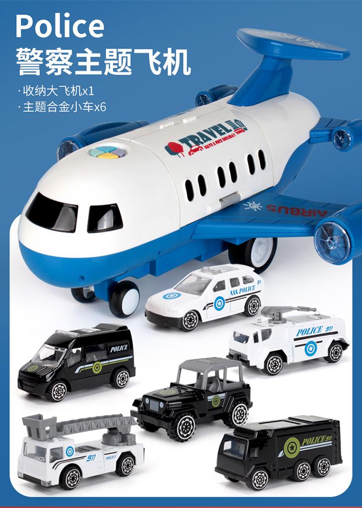 Birthday Gift Children's Toy Airplane Boy Large Music Inertia Car Airplane Alloy Car Model