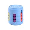 Rotating Bean Puzzle Toy Blue 6x6x7cm Compact Portable Fun Bean Puzzle Cube Fingertip Toy