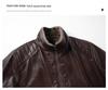 Herren Lederjacke mit dickem Fleece-Futter, Herbst/Winter 2025, Leichter Business Casual Mantel mit Karreekragen, Modisch & Vielseitig.