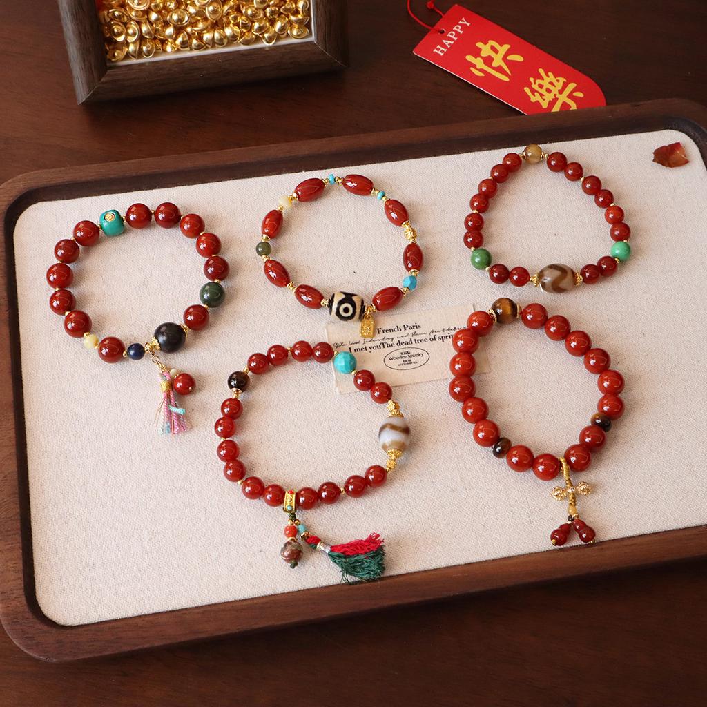 Original design natural Nanhong agate bracelet braceletfashion women daily jewelry gift