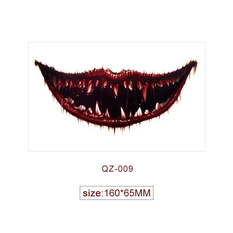 

Наклейки-татуировки с изображением большого рта на Хэллоуин для вечеринки-маскарада 150x210 mm