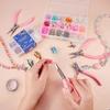 Cute Pink Color Handle Anti-slip Splicing and Fixing Jewelry Pliers Tools & Equipment Kit for DIY Jewelery Making Needlework