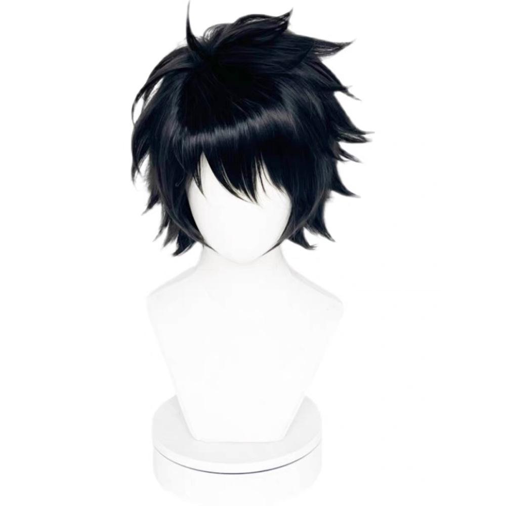 Death Note L Lawliet Al Rolette Cos Wig Black Anti-upturned Anime Short Hair Comic Reality Show Synthetic Wig