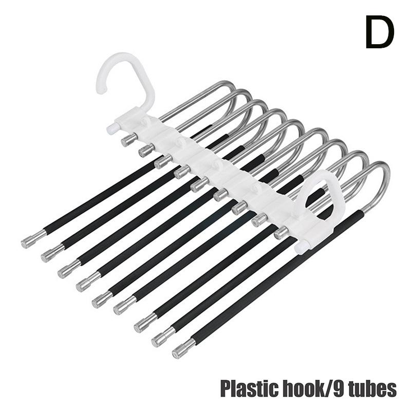 Sammenleggbare magiske buksehengere 5/9 lag rustfritt stål plassbesparende klesstativ organizer for garderobe jeans bukser skjerf