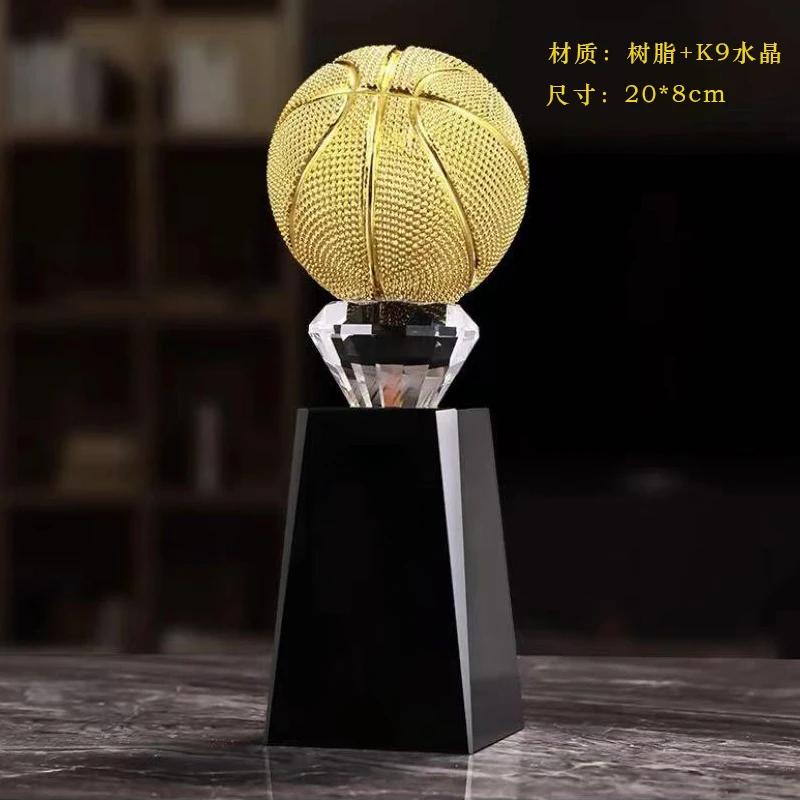 Customized Table Tennis and Volleyball Balls, Crystal Trophy, Gold Silver Copper, Creative Sports Home Decor Award Souvenir, 1Pc