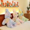 Colorful Small Dragon Plush Toy Pillow Tie-dye Dinosaur Doll Plushie Wholesale Gift