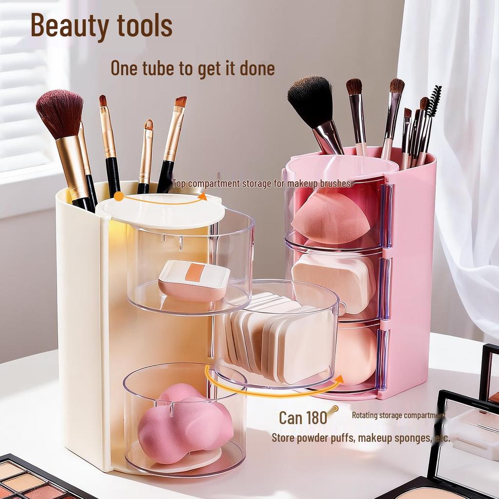 Rotating Dustproof Makeup Storage Organizer