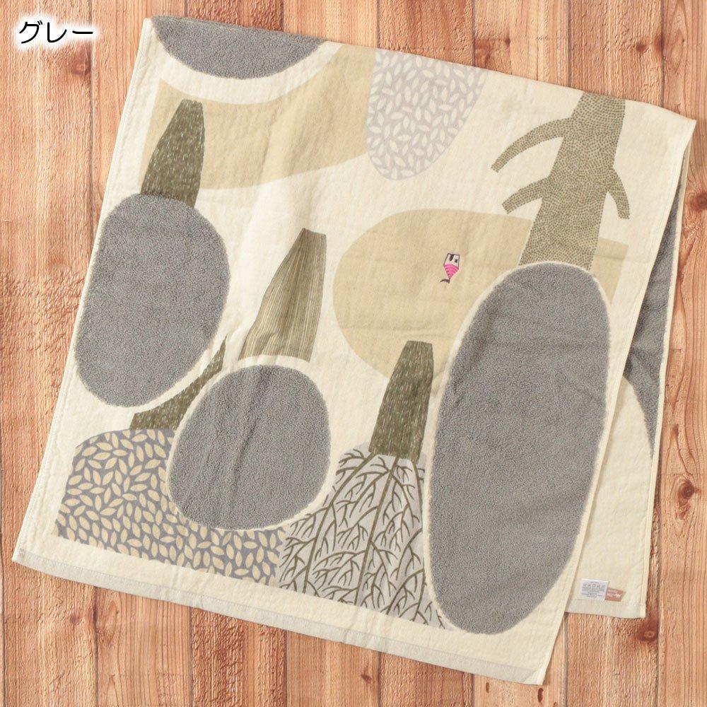 Kusunokibashi Monori Morita MiW Mori No Wagaie Bath Towel, Gray, A-65603-11-GY, 60 X 120 Cm