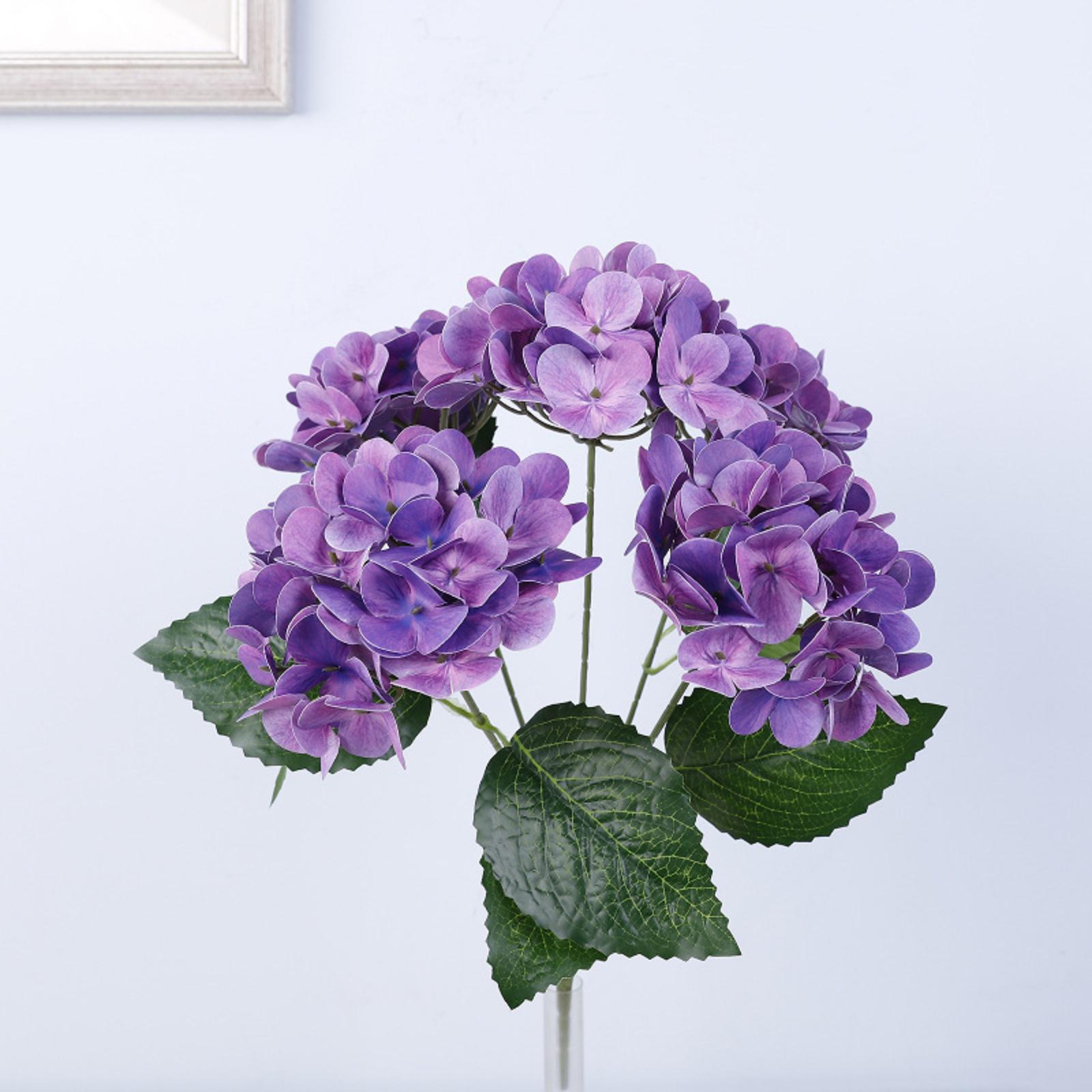 

5-head Artificial Hydrangea Flowers For Home Decoration And Flower Arrangement One Size фиолетовый