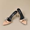 Women High Heels Slippers Crystal Pointed Toe Sandals Shoes Brand 2025 Trend Sexy Open Toe Pumps Summer Casual Sandalias Mujer