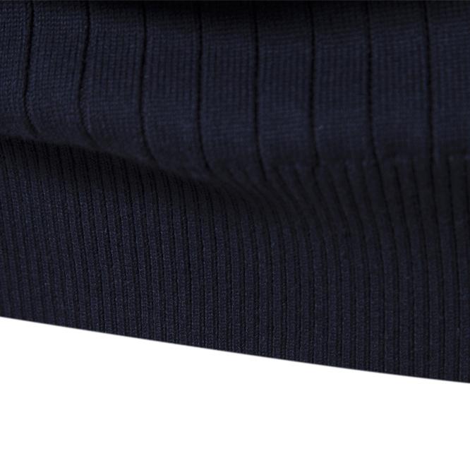 Autumn and Winter Collar Men's Sweater Half Zipper Solid Color Sweater Fashion Solid Color Long Sleeve Top