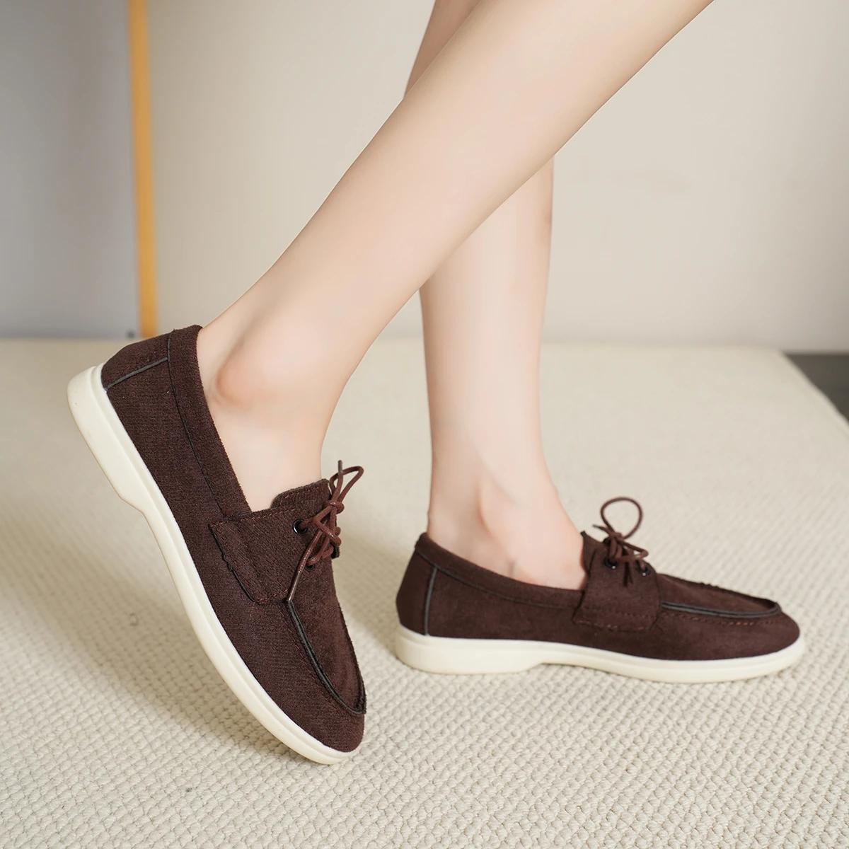 Модные женские повседневные туфли на шнуровке — фото 2