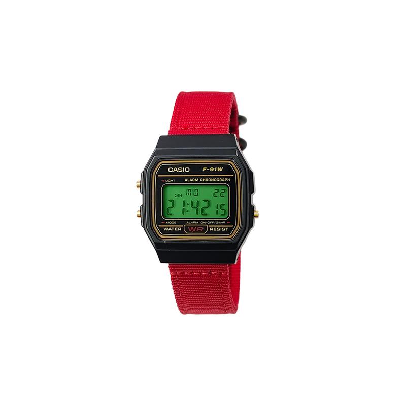 CASIO Customized watch modified series life waterproof F-91WS-7 modified-NyloCore X1 classic retro fashion casual Quart F-91WS-7