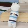 Dog fleece clothes autumn and winter rainbow candy striped than bear cat teddy small dog warm pet vest