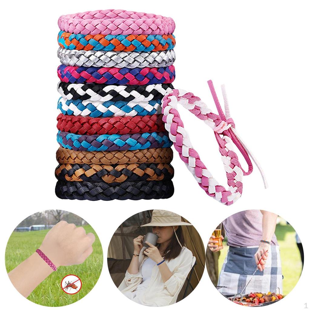 12 Adet Sivrisinek Kovucu Bileklik Yürüyüş Balık Tutma Dış Mekan İç Mekan İçin