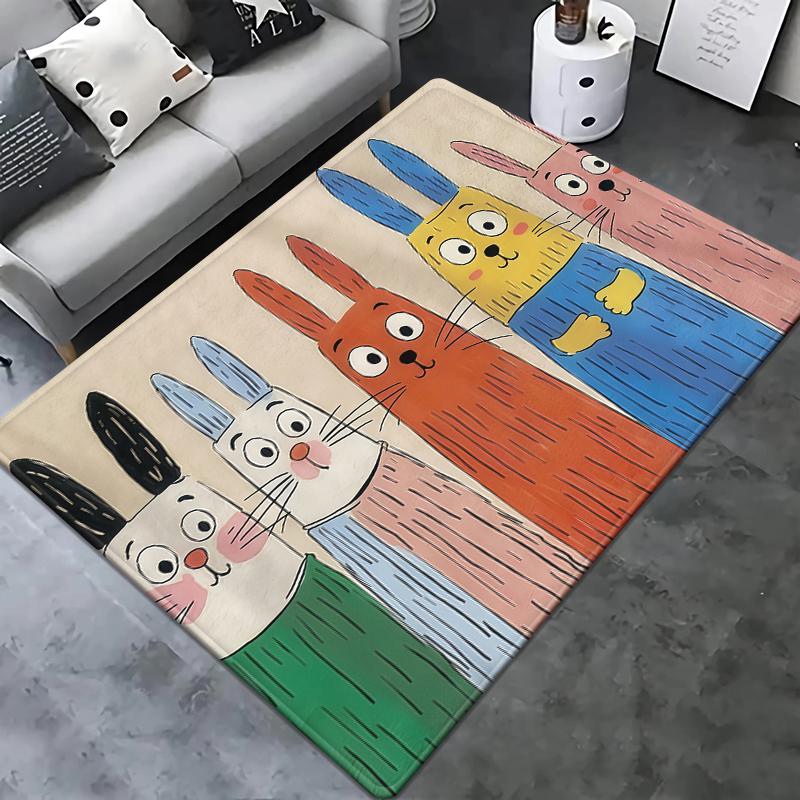Cartoon Carpet Anime Rug Living Room Bedroom Large Carpet Bathroom Floor Mat Kitchen Door Mat Children's Room Home Decoration