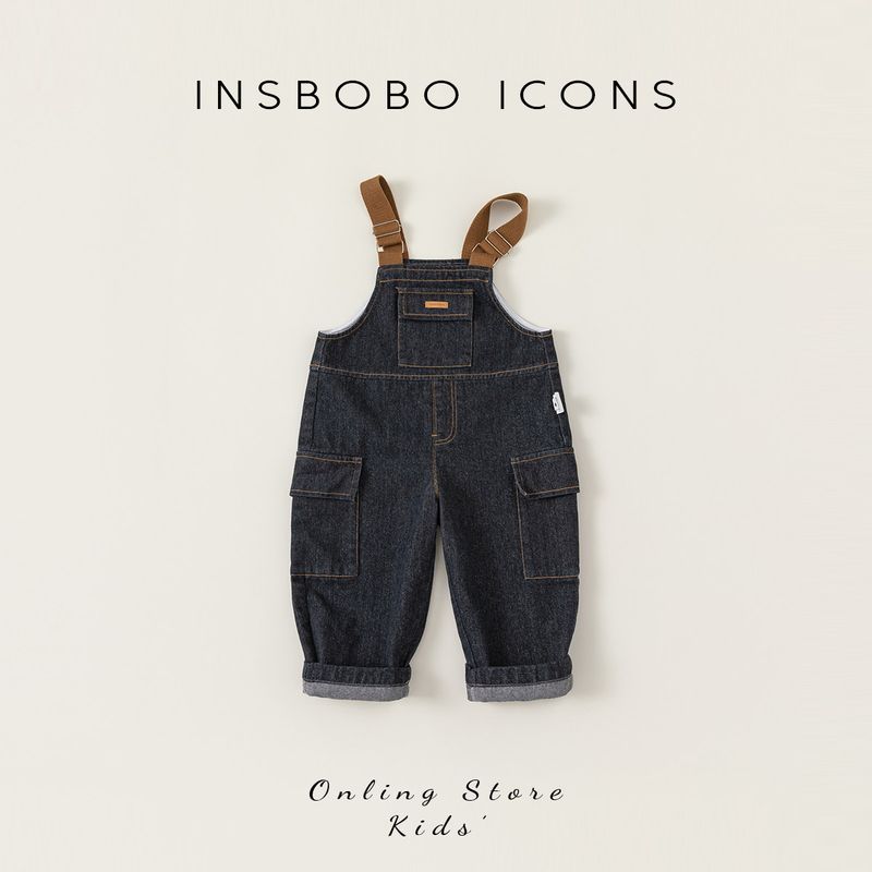 Boys' Pants Children's Jeans Suspenders Autumn Clothes 2024 New Arrival Pants Western Style Girls Sports Pants Autumn and Winter