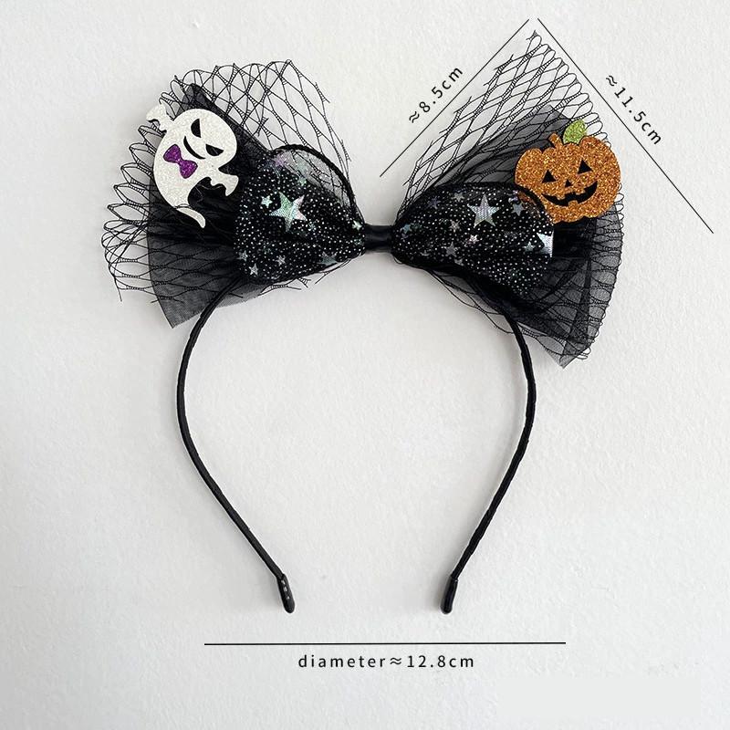 Halloween Cat Ears Pumpkin Spider Headband Hair Clip Cosplay Performance Party